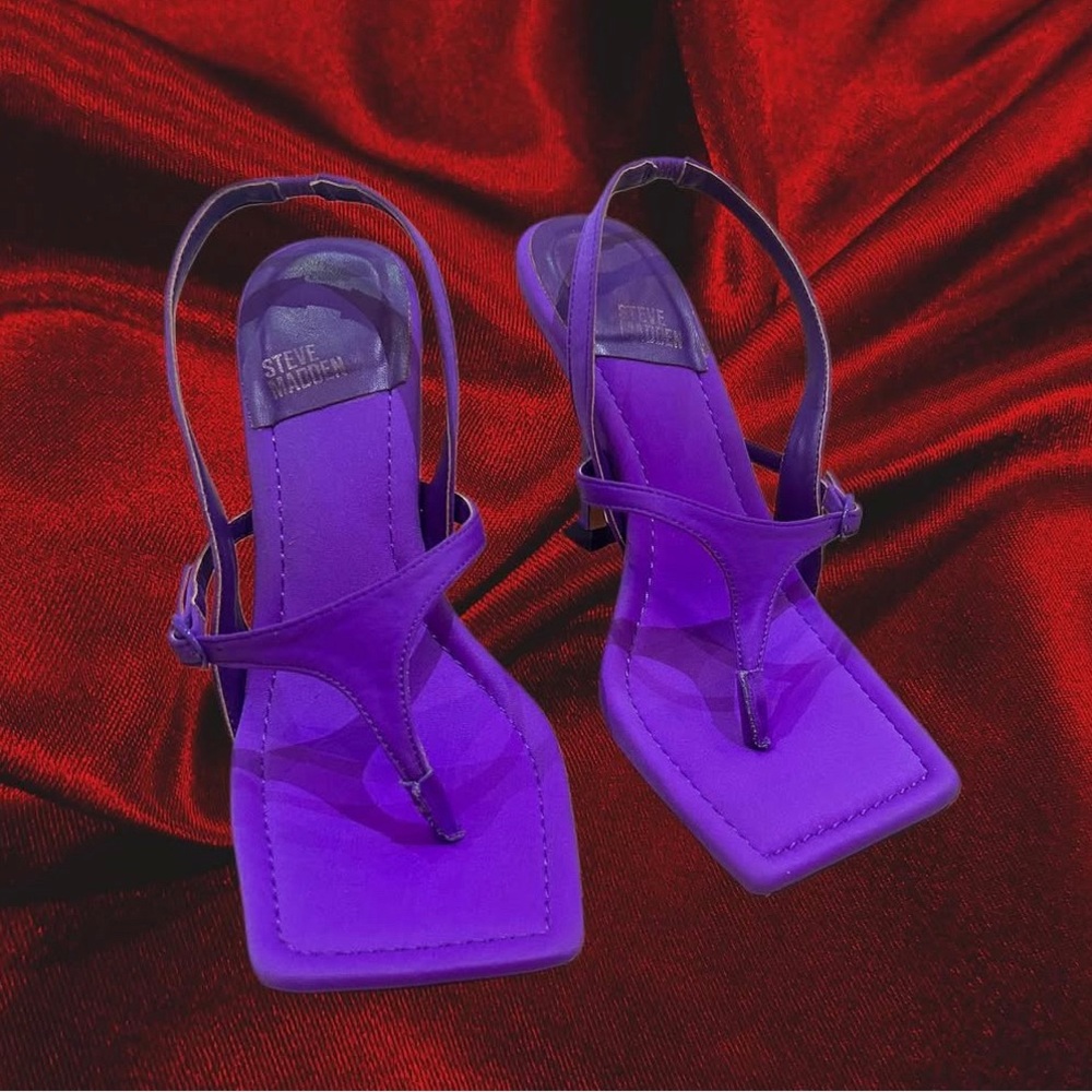 Steve Madden Purple Heels with Stiletto and Square Toe